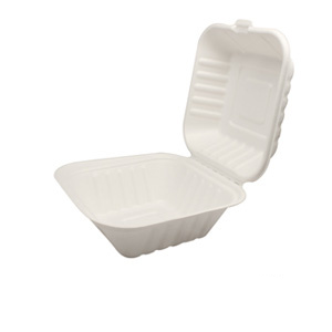 eco-friendly bagasse hinged containers