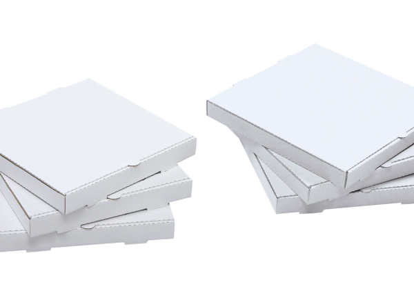 white plain pizza boxes